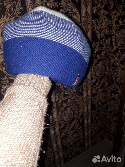 Шапка с шарфом (шерсть) Очень теплая