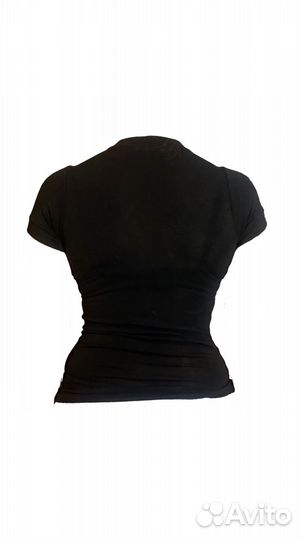 Футболка облегающая черная