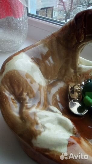 Подставка под ключи керамика охотничья собака