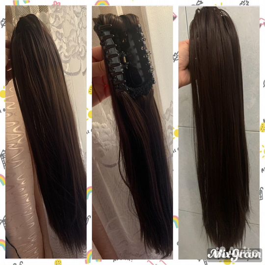 Волосы на заколках