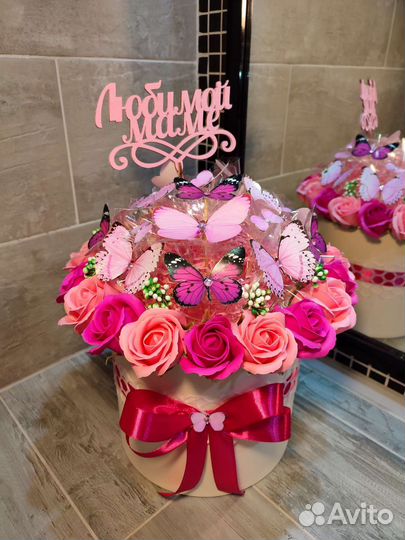 Букет мыльных цветов