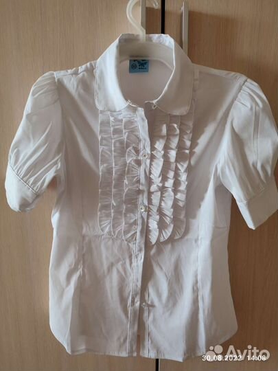 Школьная блузка 134,новая