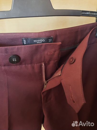 Брюки женские бордовые Mango