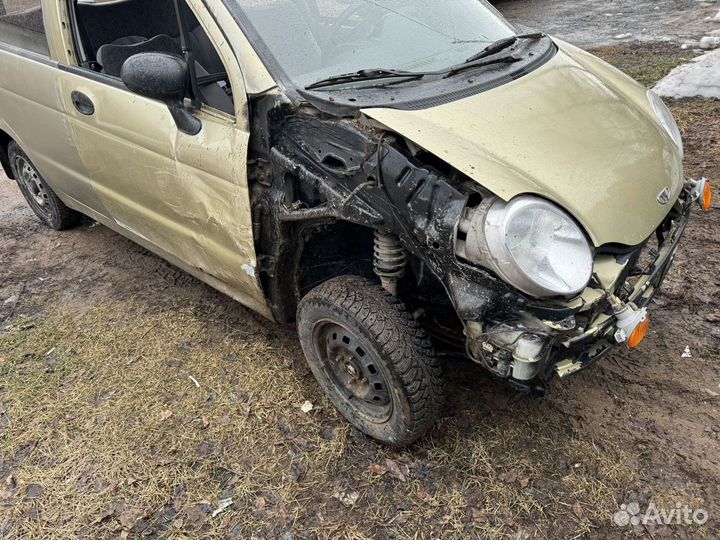 Daewoo Matiz 0.8 МТ, 2008, битый, 160 000 км