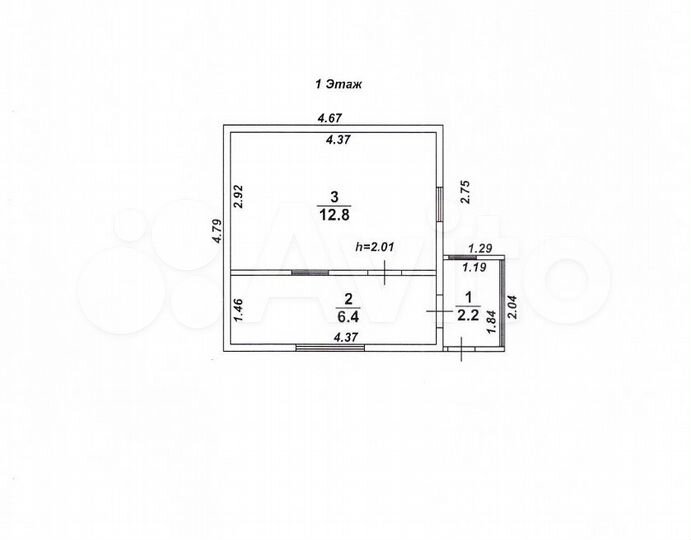 Дача 21 м² на участке 7 сот.