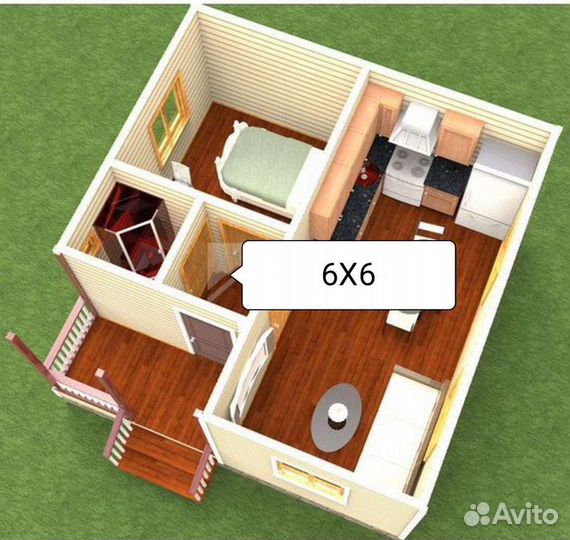 Дачный домик 6Х6 утепление 150мм