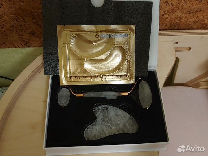 Скребок и ролик гуаша массажные для лица