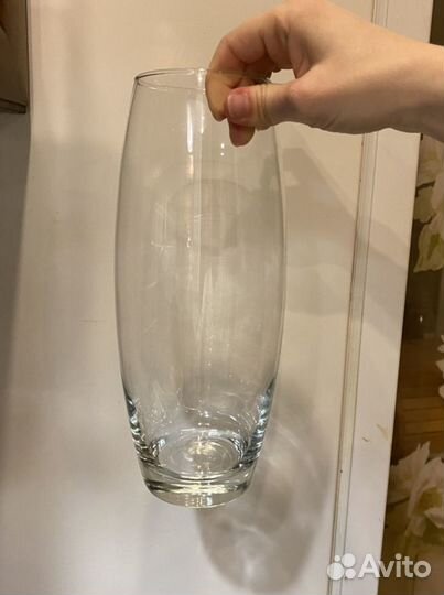 Ваза стеклянная прозрачная