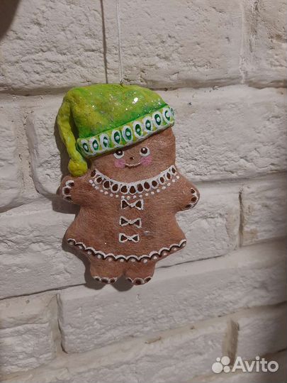 Ватная елочная игрушка