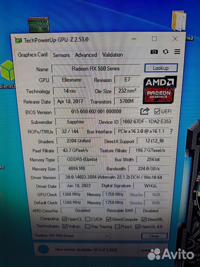 Видеокарта sapphire pulse rx 580 4 gb