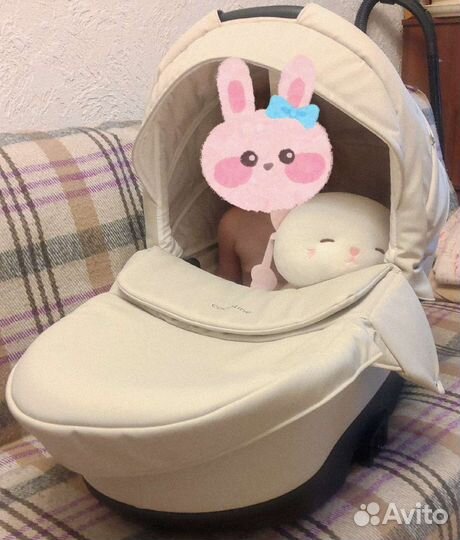 Детская коляска Aroteam Cocoline 18 бежевая (2в1)