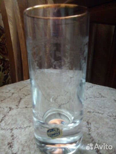 Стаканы богемия (чехия) с большим дном