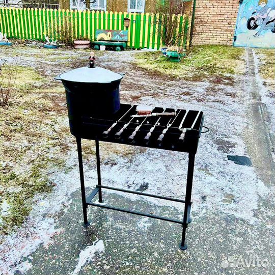 Мангал с печью под казан