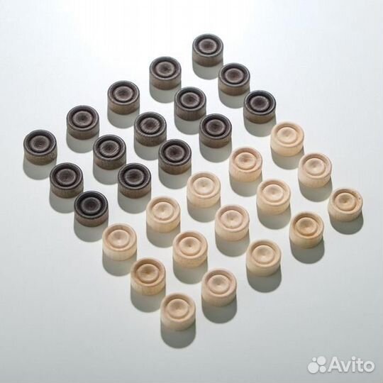 Фишки для игры в нарды, дерево, d1.9 cм, h0.9 cм