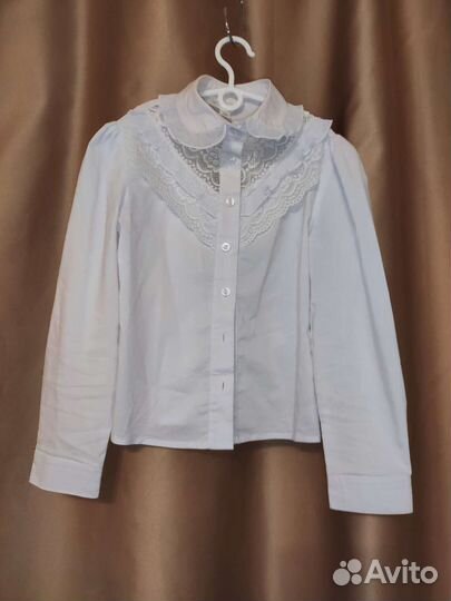 Школьная форма, сарафан и 2 блузки 128р