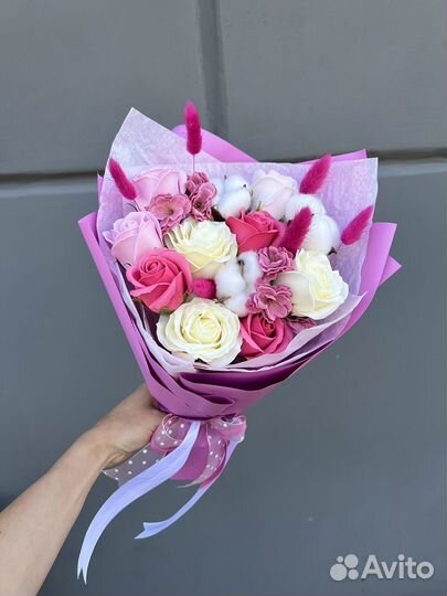 Букет из мыльных цветов. Мыльные розы