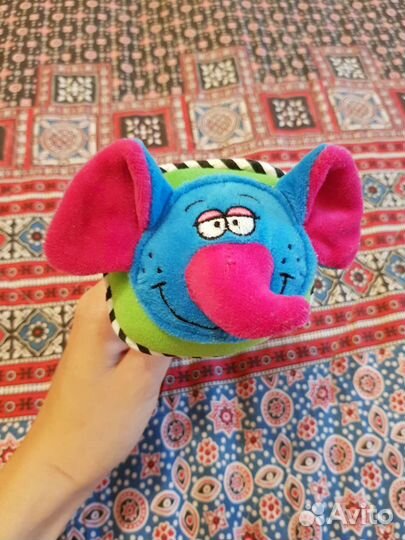 Погремушка мягкая гантель Слон