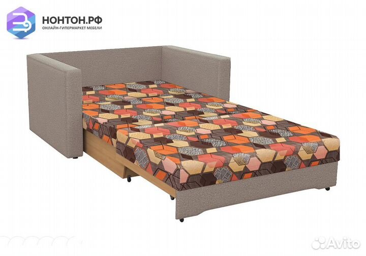 Диван выкатной Виктория-5 с узором бежевый