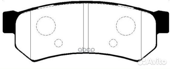 GK0448 колодки дисковые задние Daewoo Optra/La