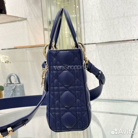 Сумка Lady Dior abcdior 20 см blue синяя