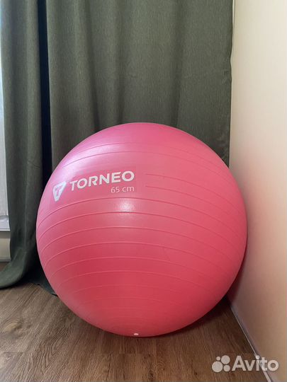 Гимнастический мяч torneo 65см розовый