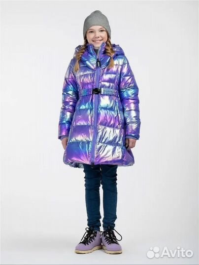Пальто для девочки / Зимняя куртка / пуховик smena