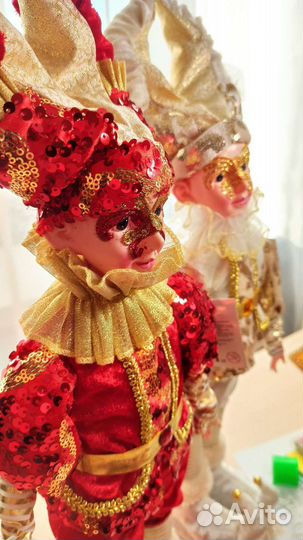 Кукла механическая шут 55 см/ новая
