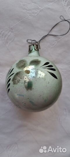 Елочные игрушки СССР. Шар с цветком