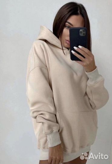 Флисовая толстовка оверсайз 48