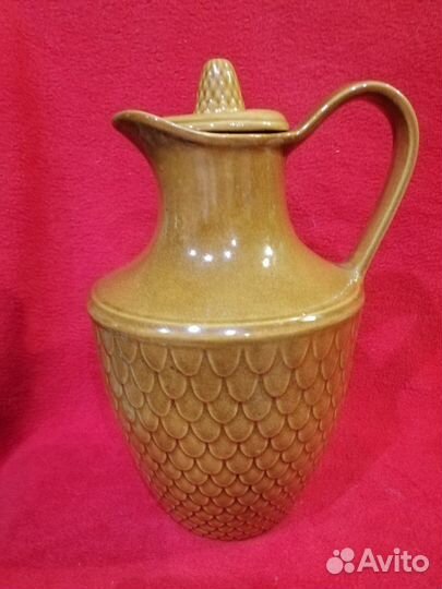 Кувшин керамический СССР, 2 л. Обливная керамика