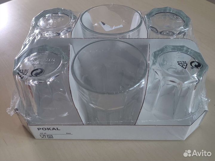 Набор стаканов икеа покал, 270 мл, 6 шт