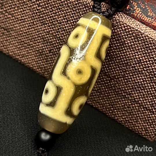 Амулет бусина Дзи 9 глаз Тибет кулон