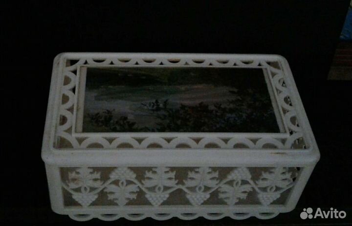 Шкатулка СССР, фоторамка стеклянная