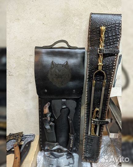 Набор шампуров подарочный в чехле Охотник