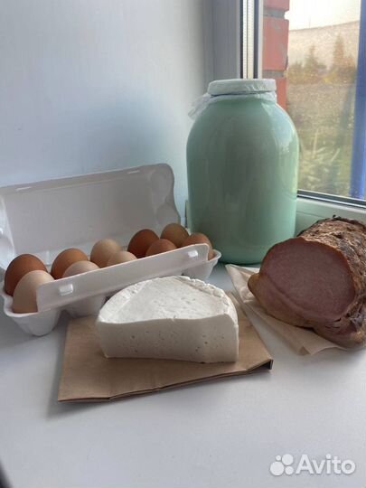 Козье молоко, яйца, копчёное мясо