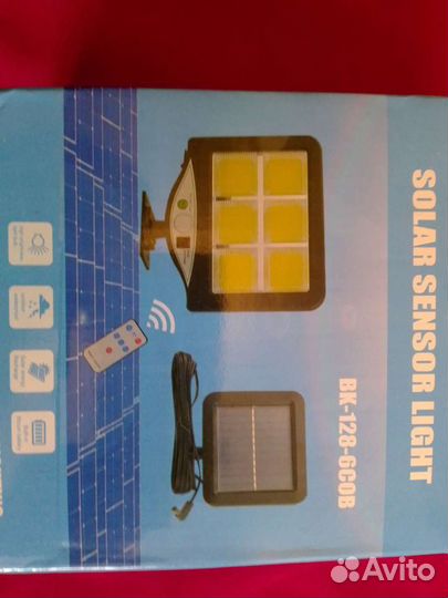 Фонарь вк-128, на солнечной батарее, новый