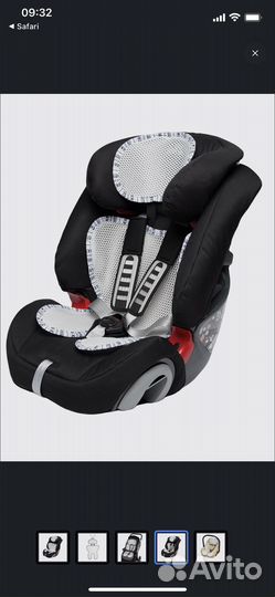 Дышащий матрасик в автокресло, белая 3D-сетка