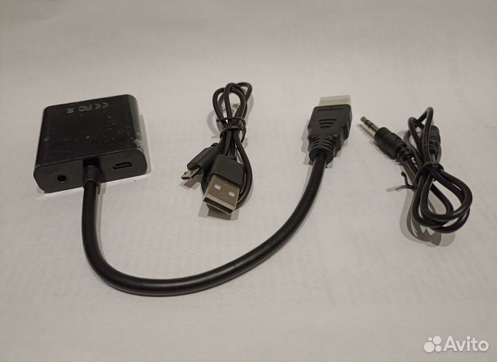 Переходник hdmi-VGA (доп. питание)