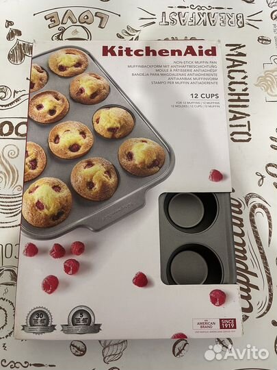 Форма для выпечки кексов на 12 штук Kitchen Aid