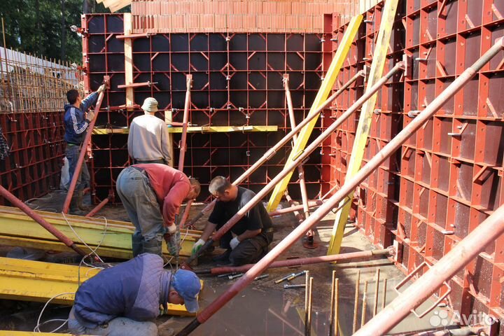 Аренда опалубки для фундамента мелкощитовая руками