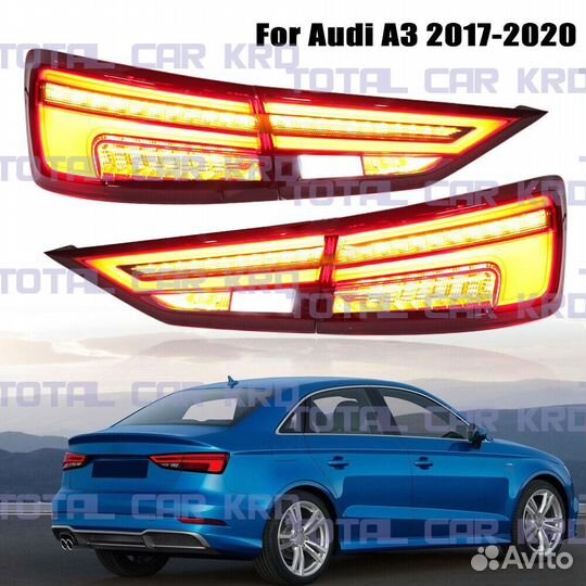 Audi A3 8V 16-20 фонари LED вместо галогеновых