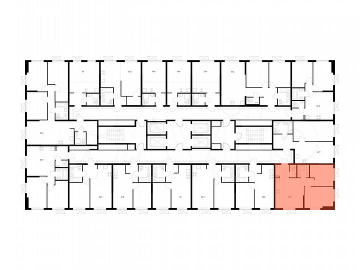 2-к. квартира, 47,7 м², 14/25 эт.