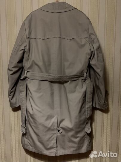 Плащ тренч мужской длинный с подкладом зимний