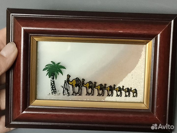 Картинка с пересыпающимся песком, винтаж