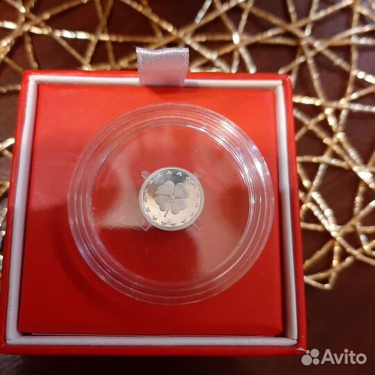 Монета Удачи и Процветания Серебро 925