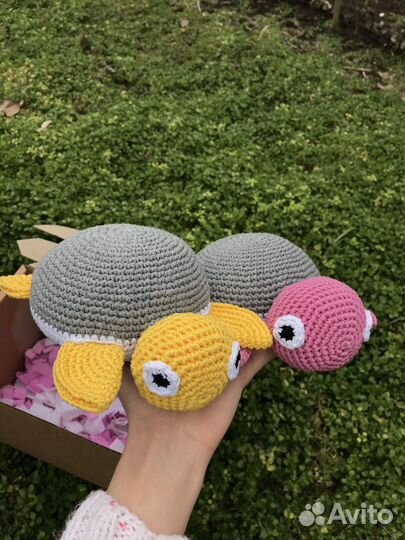 Мягкая игрушка черепаха вязаная гипоаллергенная