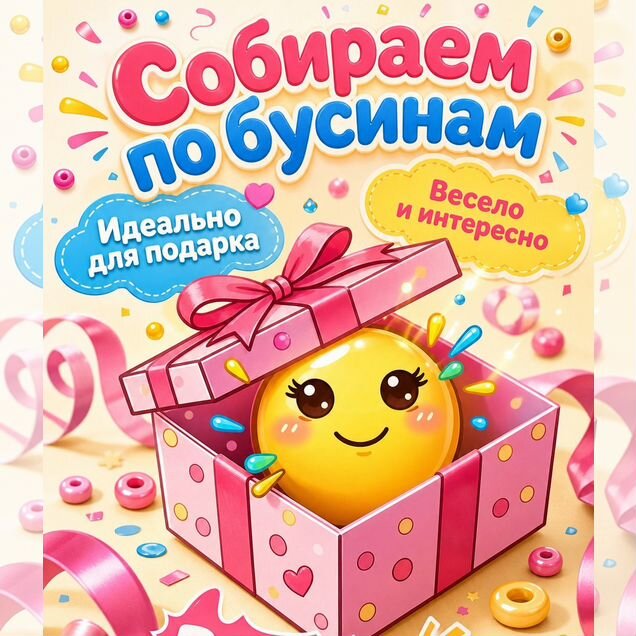 Подарочный бокс сюрприз по бусинам, с видео