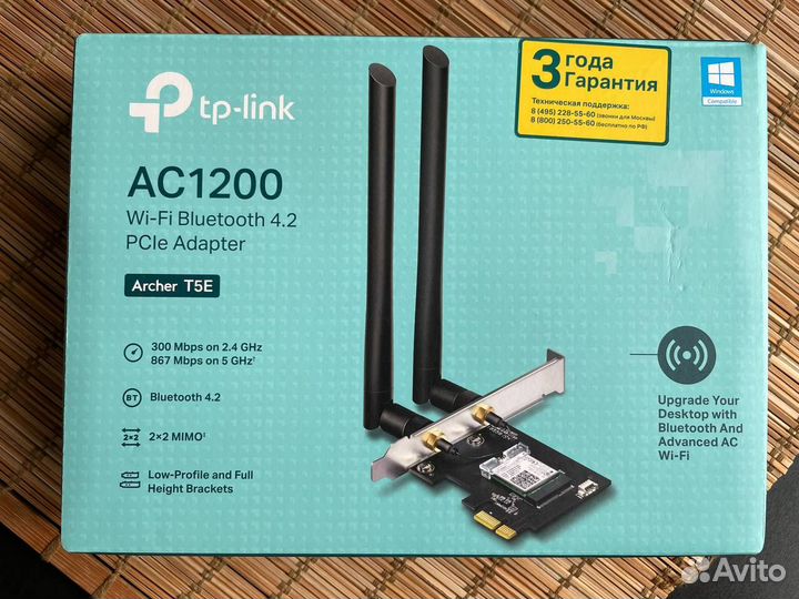 Wi-Fi + Bluetooth PCI-E адаптер TP-Link Archer T5E