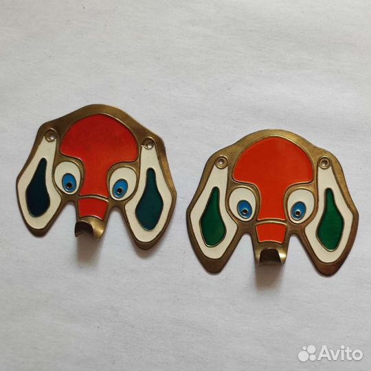 Вешалка крючок СССР Советский Винтаж вещи латунь