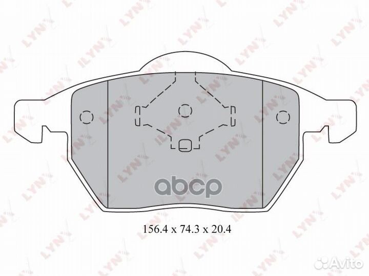 Колодки тормозные дисковые перед BD1213 LYN